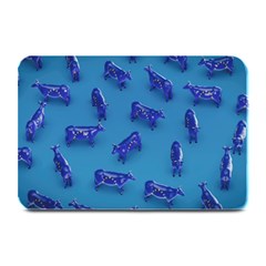 Cow Illustration Blue Plate Mats by HermanTelo