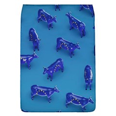 Cow Illustration Blue Removable Flap Cover (l)