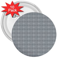 Pattern Shapes 3  Buttons (10 Pack)  by HermanTelo