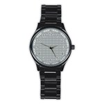 Pattern Shapes Stainless Steel Round Watch Front