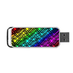 Background Texture Colour Portable Usb Flash (one Side) by HermanTelo