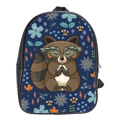 Funny Raccoon School Bag (large)