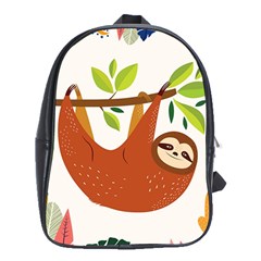 Funny Sloth School Bag (xl) by trulycreative
