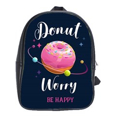 Donut Worry Be Happy School Bag (large) by trulycreative