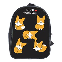 Life Of Welsh Corgi Dog School Bag (xl) by trulycreative