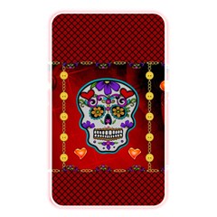 Awesome Sugar Skull With Hearts Memory Card Reader (rectangular) by FantasyWorld7