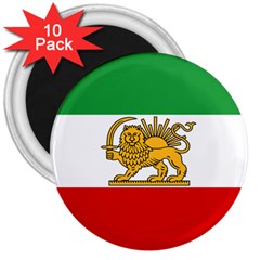 State Flag Of Iran, 1964–1980 3  Magnets (10 Pack)  by abbeyz71