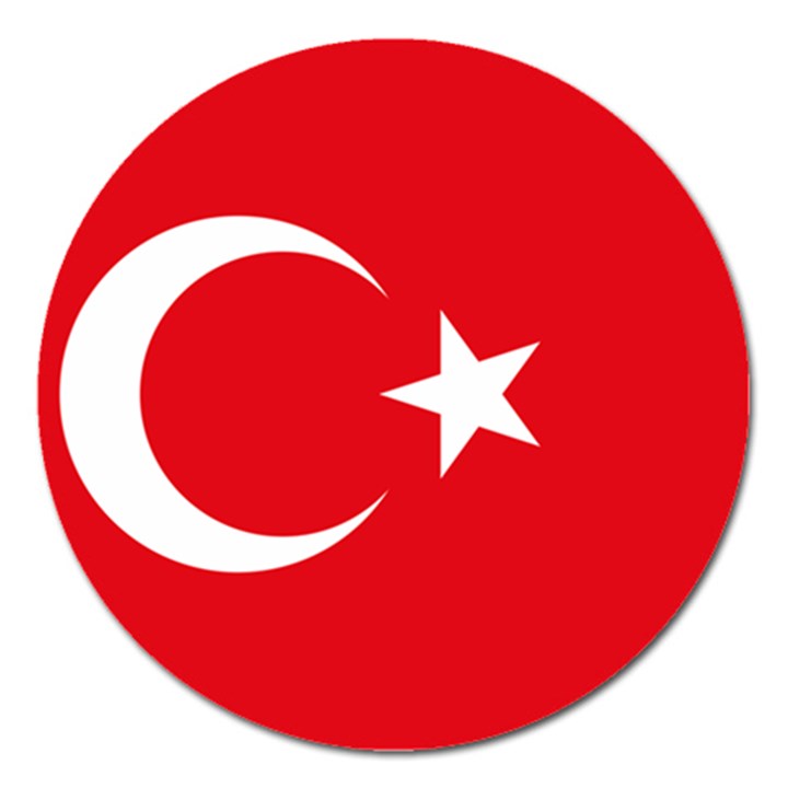 Flag of Turkey Magnet 5  (Round)