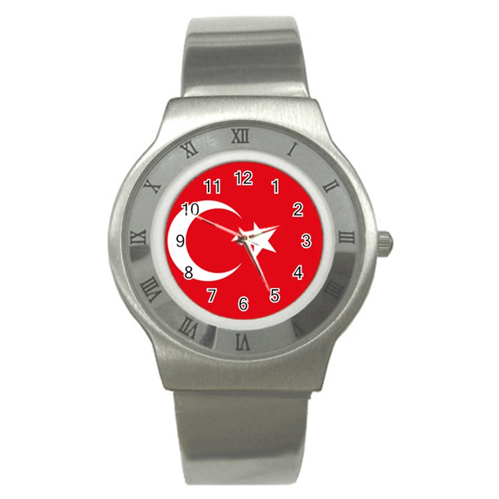 Flag of Turkey Stainless Steel Watch