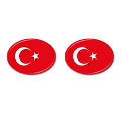 Flag Of Turkey Cufflinks (oval) by abbeyz71