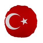 Flag of Turkey Standard 15  Premium Flano Round Cushions Front