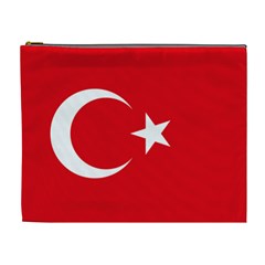 Vertical Flag Of Turkey Cosmetic Bag (xl) by abbeyz71