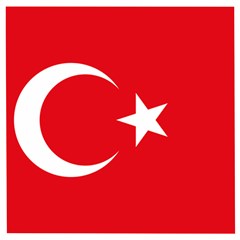Vertical Flag Of Turkey Wooden Puzzle Square by abbeyz71