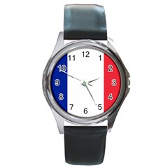 Flag Of France Round Metal Watch by abbeyz71