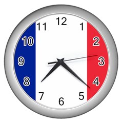 Flag Of France Wall Clock (silver) by abbeyz71