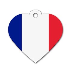 Flag Of France Dog Tag Heart (two Sides) by abbeyz71