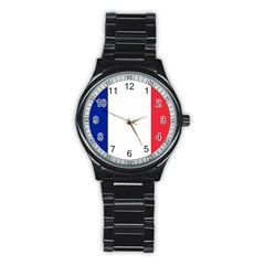 Flag Of France Stainless Steel Round Watch by abbeyz71