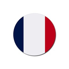 Flag Of France Rubber Coaster (round)  by abbeyz71