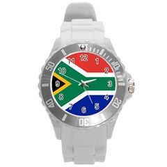South Africa Flag Round Plastic Sport Watch (l) by FlagGallery