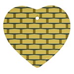 Pattern Wallpaper Heart Ornament (Two Sides) Back