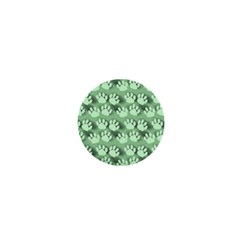 Pattern Texture Feet Dog Green 1  Mini Buttons by HermanTelo
