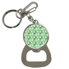 Pattern Texture Feet Dog Green Bottle Opener Key Chain by HermanTelo