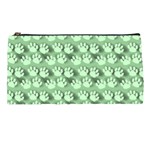 Pattern Texture Feet Dog Green Pencil Cases Front