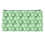 Pattern Texture Feet Dog Green Pencil Cases Back