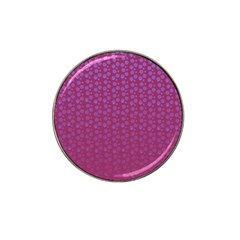 Background Polka Pattern Pink Hat Clip Ball Marker by HermanTelo