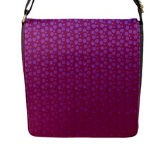 Background Polka Pattern Pink Flap Closure Messenger Bag (l)