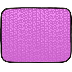 Background Polka Pink Fleece Blanket (mini) by HermanTelo