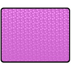 Background Polka Pink Double Sided Fleece Blanket (medium)  by HermanTelo