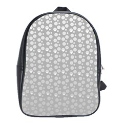 Background Polka Grey School Bag (xl) by HermanTelo