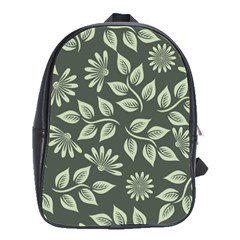 Flowers Pattern Spring Nature School Bag (large) by HermanTelo