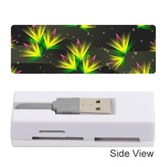 Floral Abstract Lines Memory Card Reader (stick) by HermanTelo