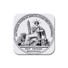 Great Seal Of France Rubber Square Coaster (4 Pack)  by abbeyz71