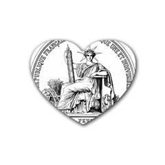 Great Seal of France Rubber Coaster (Heart) 