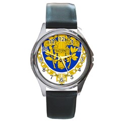 Coat O Arms Of The French Republic Round Metal Watch by abbeyz71