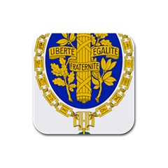 Coat O Arms Of The French Republic Rubber Square Coaster (4 Pack)  by abbeyz71