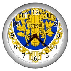 Coat O Arms Of The French Republic Wall Clock (silver) by abbeyz71