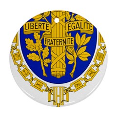 Coat O Arms Of The French Republic Round Ornament (two Sides) by abbeyz71