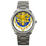 Coat Of Arms Of The French Republic Sport Metal Watch Front