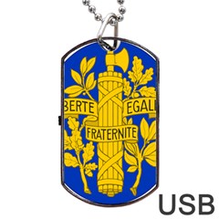 Arms Of The French Republic Dog Tag Usb Flash (two Sides) by abbeyz71