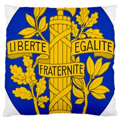 Arms Of The French Republic Large Cushion Case (one Side) by abbeyz71