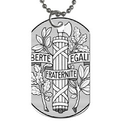 Arms Of The French Republic  Dog Tag (one Side) by abbeyz71