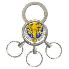 Coat Of Arms Of The French Republic, 1905-1953 3-ring Key Chain by abbeyz71