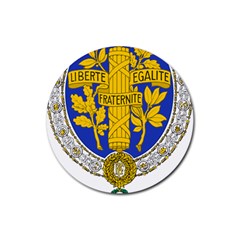 Coat Of Arms Of The French Republic, 1905-1953 Rubber Coaster (round) 