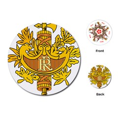 French Republic Diplomatic Emblem Playing Cards Single Design (round) by abbeyz71