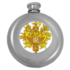 French Republic Diplomatic Emblem Round Hip Flask (5 Oz) by abbeyz71