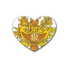 French Republic Diplomatic Emblem Heart Coaster (4 Pack)  by abbeyz71